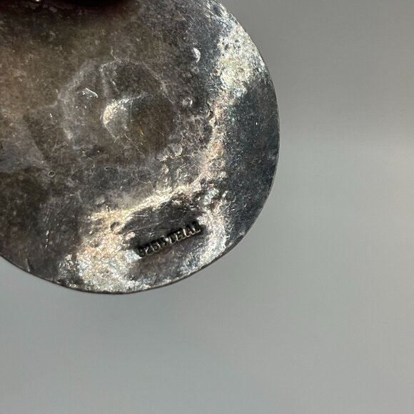 Vintage 925 Sterling Silver Red Coral Earrings from Thailand – Sunburst Design - Picture 6 of 9